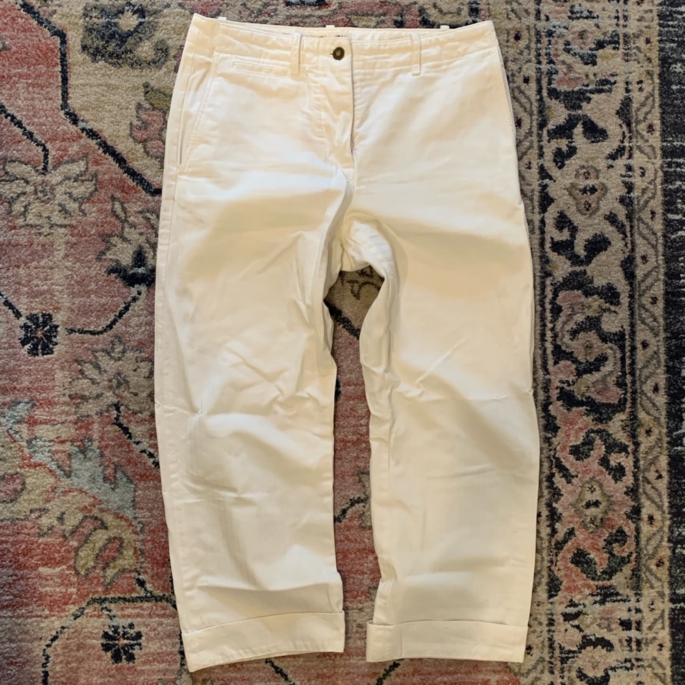 Nili Lotan White herringbone Cotton Pants